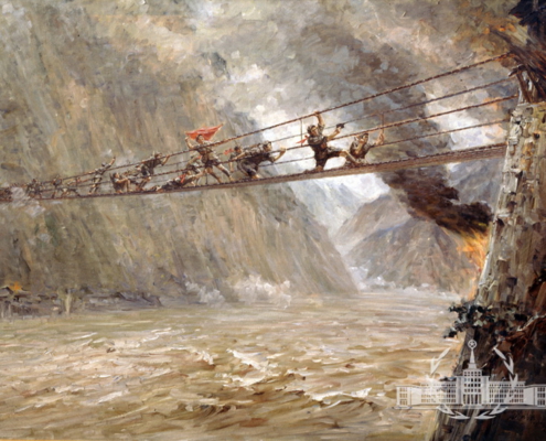 Red Army captures the Luding bridge during a most critical part of the Long March